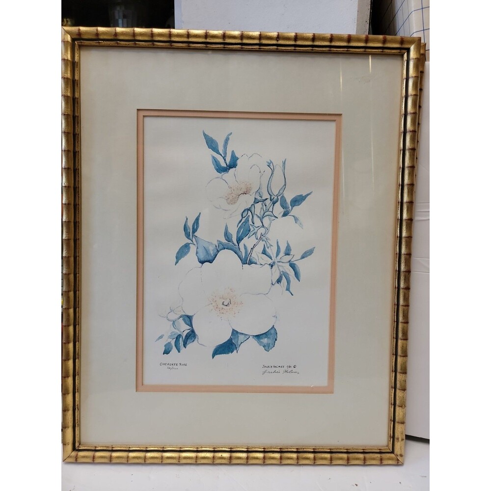 Jackie Holmes Cherokee Rose 72/1000 Signed Limited Edition Framed Art 21x17